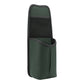 Army green leather car seat hanging storage bag with mesh pocket and cup sleeve
