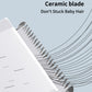 Close-up of ceramic blade teeth on a children’s electric hair clipper for smooth cutting