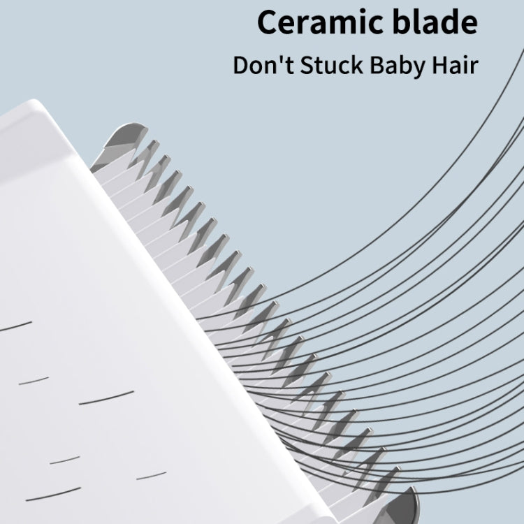 Close-up of ceramic blade teeth on a children’s electric hair clipper for smooth cutting