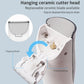 Children's electric hair clipper with detachable ceramic cutting head and hinge mechanism