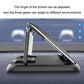 Adjustable car phone holder stand with carbon fiber arm and angled phone mount
