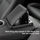 Carbon fiber-pattern dashboard phone holder with adjustable bracket on car seat area