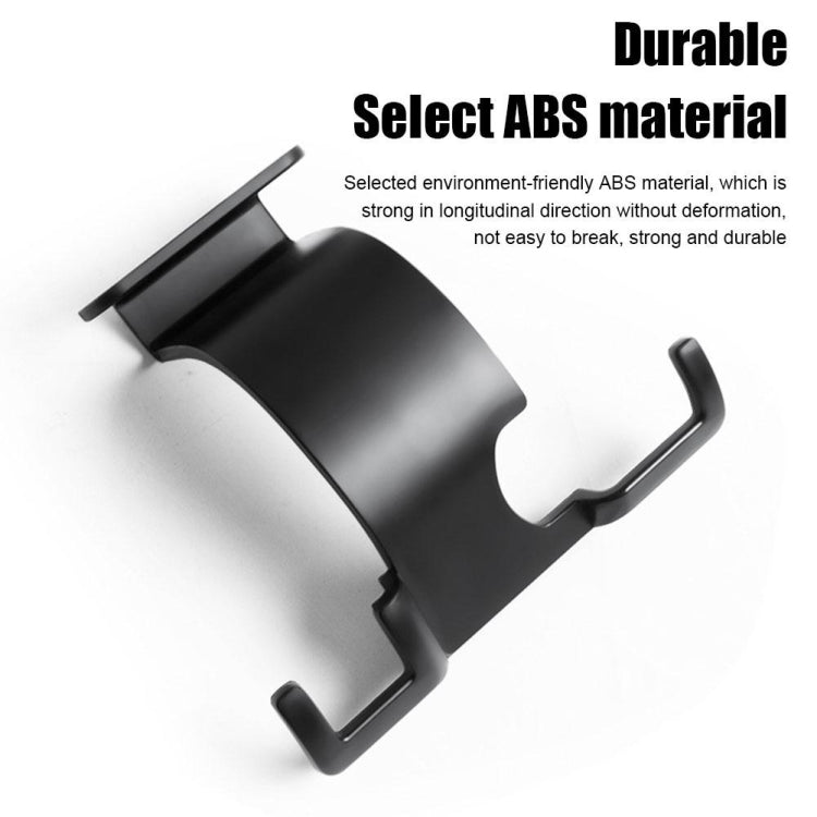 Single dark gray ABS trunk hook with curved grab bar and U-shaped hanger
