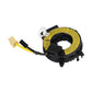 Clock spring coil assembly, yellow label ring with attached black wiring and white clips