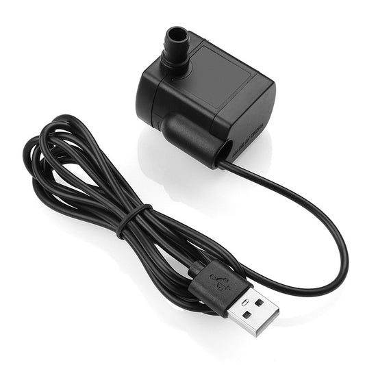 Silent brushless DC water pump with micro-USB power cable