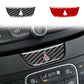Carbon-fiber warning light sticker set: black and red panels with hazard triangle icons