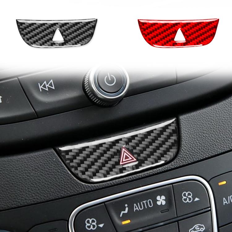 Carbon-fiber warning light sticker set: black and red panels with hazard triangle icons