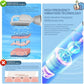 Electric bath brush with vibrating silicone bristle head and water-splash design
