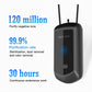 Black wearable hanging neck air purifier with lanyard, front indicator and button