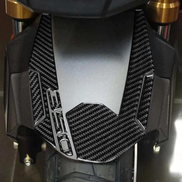 Front fender protective sticker set in black carbon fiber pattern for Honda ADV350