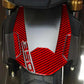 Front fender protective sticker set in red carbon fiber pattern for Honda ADV350