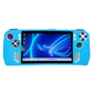 Blue silicone protective case for handheld game console with controller button cutouts