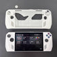 White silicone protective case for handheld game console with open screen and controls