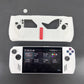 White silicone protective case for handheld game console with red center insert