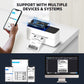 Thermal address label printer with phone preview and printed shipping labels