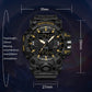 Black sport alarm watch with digital time display and textured strap