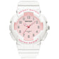 White round sporty waterproof student watch with luminous dial and silicone strap