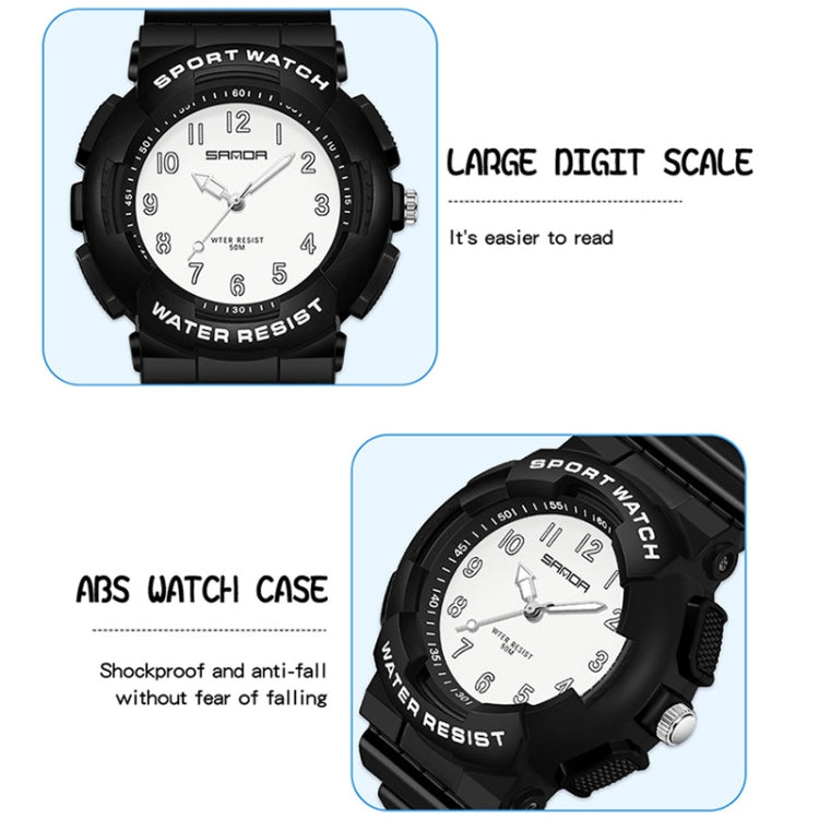 Sport watch with large digit dial for easy reading; shockproof anti-fall design.
