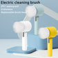 Multicolor handheld electric cleaning brush set with rotating bristle heads and handles