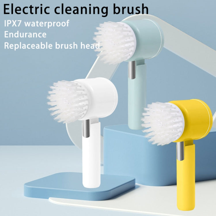 Multicolor handheld electric cleaning brush set with rotating bristle heads and handles