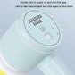 Light blue handheld electric cleaning brush control dial on round battery housing