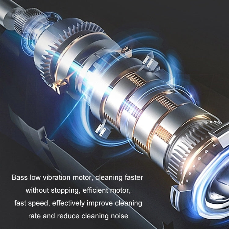 Handheld electric cleaning brush internal motor mechanism with rotating components