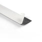 Close-up of black stripe sticker edge with adhesive backing