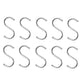 Stainless steel S-shaped hooks, set of 10, mixed sizes shown