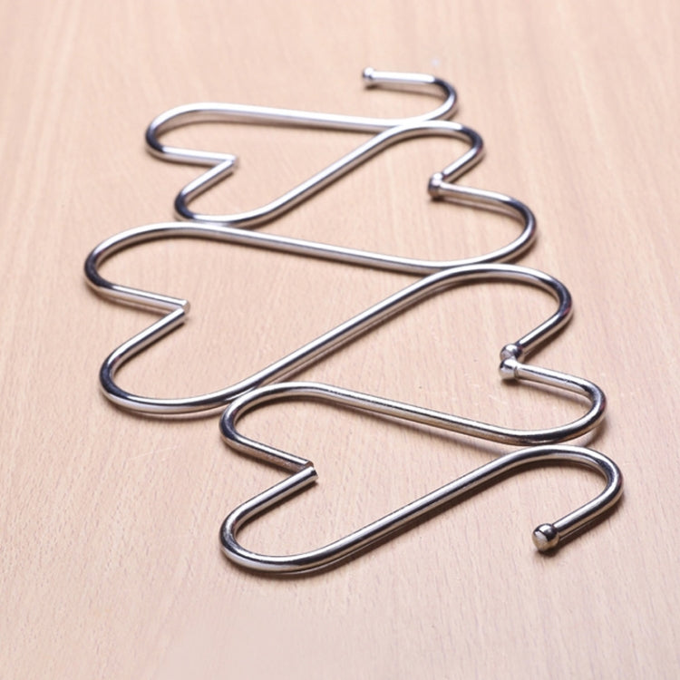 Stainless steel S-shaped hanging hooks, mixed sizes shown