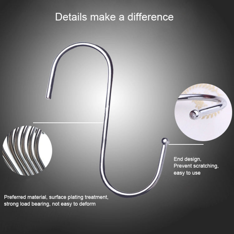 Stainless steel S-hook ends with protective design to help prevent scratching