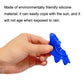 Blue universal wiper protective cover held in hand, flower-shaped with center opening