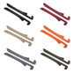 Set of car seat gap filler strips in multiple colors: black, gray, beige, brown, red, orange.