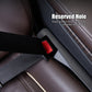 Car seat gap plug with red insert in dark seat crevice