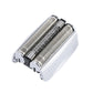 BRAUN electric shaver cutter head with perforated silver foil screens and black clip parts