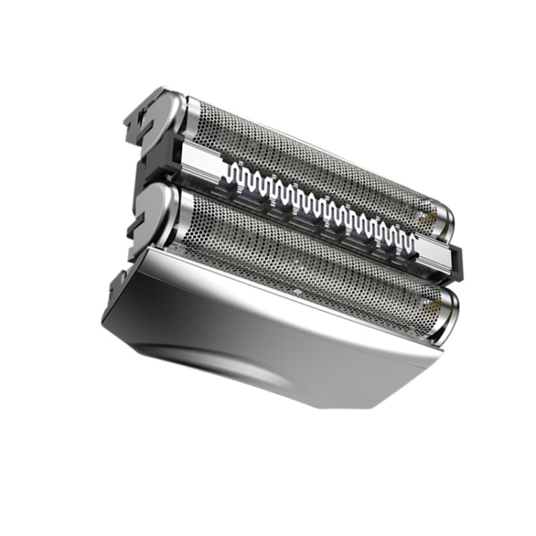 BRAUN electric shaver cutter head with exposed foil mesh and center cutting comb