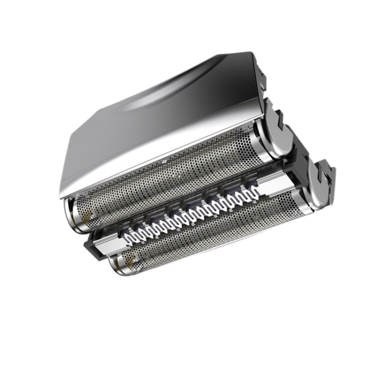 BRAUN electric shaver cutter head with silver foil mesh and gray-black outer housing