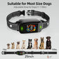 Smart dog training collar with black control pod, adjustable woven strap, 25 inch