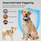 Smart anti-false triggering dog collar with black control unit and woven mesh strap