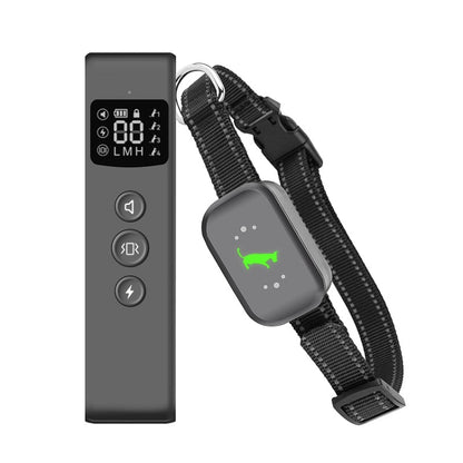 Waterproof electric dog training collar receiver with black adjustable nylon strap