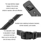 Black remote control with digital display and braided nylon collar webbing