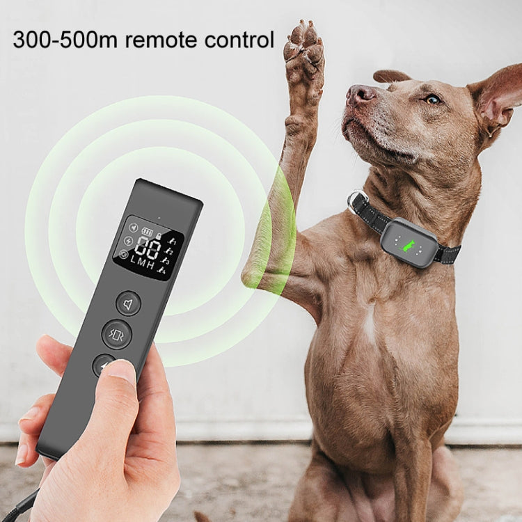 Dog training collar and long-range remote with hand holding controller
