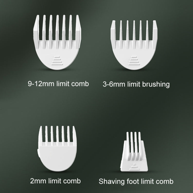 White clipper guard comb attachments with different trimming lengths