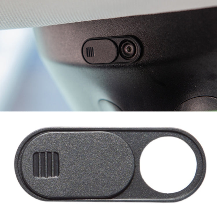 Dual camera privacy sticker cover with dark oval cap and shutter slit