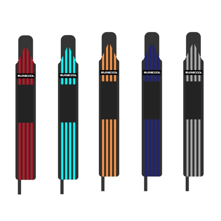 Assorted weightlifting wrist wraps in red, blue, orange, and gray stripe colors