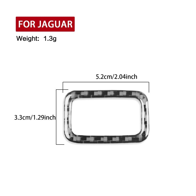 Rectangular trunk button sticker bezel, carbon-fiber look, measured size