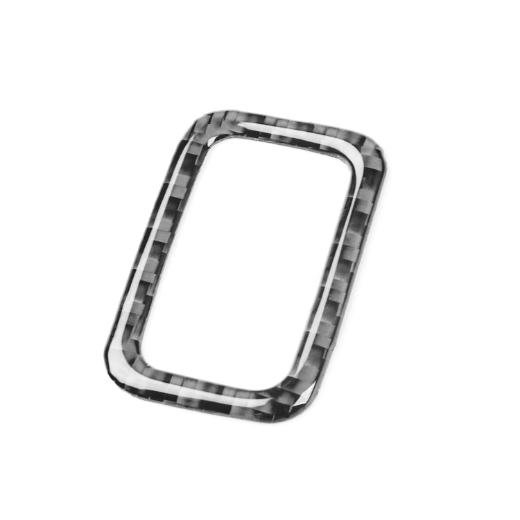 Carbon-fiber style trunk button sticker bezel with rectangular frame