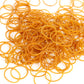 Close-up of yellow rubber band loops