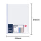 A4 transparent file cover insert, 225 x 310 mm