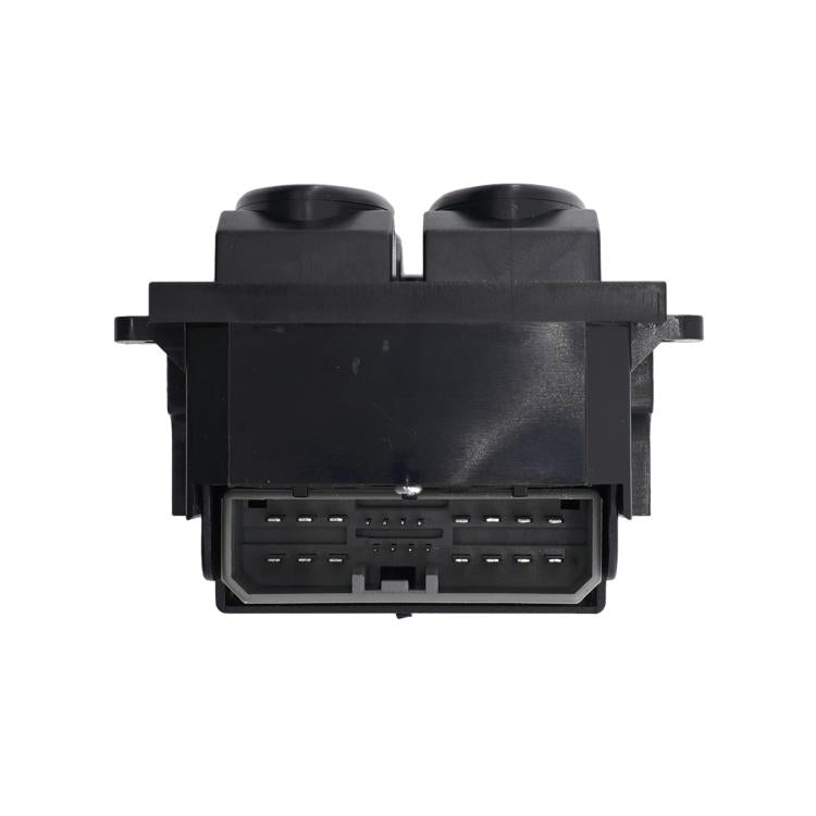 Power window switch connector side with multi-pin plug, black plastic