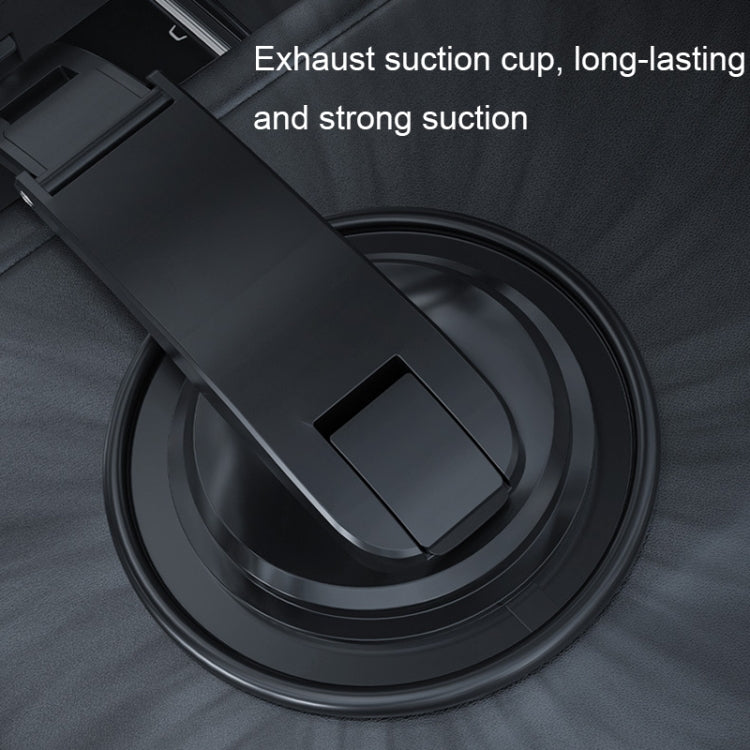 Black exhaust-suction style mounting base with clamp arm for car phone holder